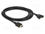 DeLOCK 85464 Cable HDMI Macho a Hembra para Instalación, 2 m, 4K 30 Hz