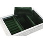 DKD Home Decor Bandeja de Aluminio Velvet Pavo Real Plateado 25x15x5 cm