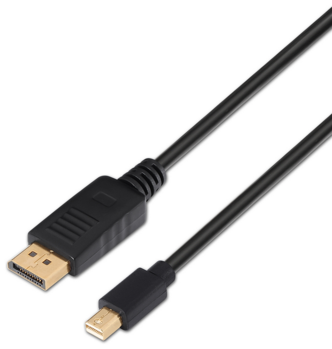 Aisens Cable Mini DisplayPort a DisplayPort v1.2 4K 2m Negro