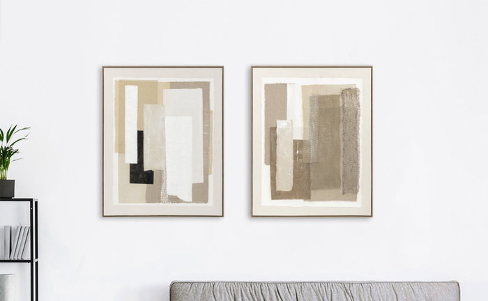 DKD Home Decor Cuadro Lienzo Abstracto Surtido de 2 Unidades