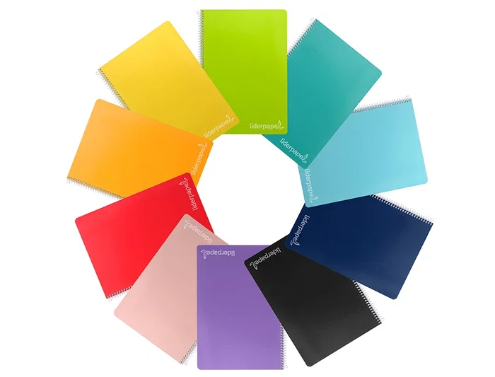 Liderpapel witty Cuaderno espiral folio tapa dura 80 hojas 75gr cuadro 3mm con margen colores surtidos