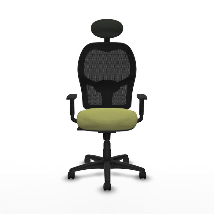 PIQUERAS Y CRESPO Silla de oficina Alocén con mecanismo Sincro, Verde oliva y Negro