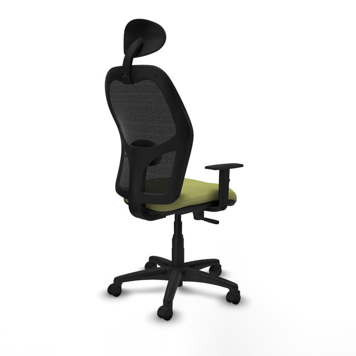 PIQUERAS Y CRESPO Silla de oficina Alocén con mecanismo Sincro, Verde oliva y Negro