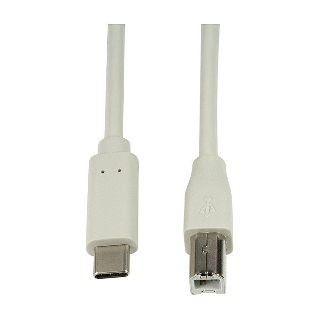 LogiLink Cable USB 2.0 Tipo-C a Tipo-B, 2 m, gris