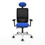 PIQUERAS Y CRESPO Silla de oficina Zulema con mecanismo Sincro/Traslack, Azul y Negro
