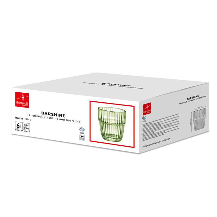 Bormioli Rocco Set de 6 Vasos Barshine Verde 305 ml