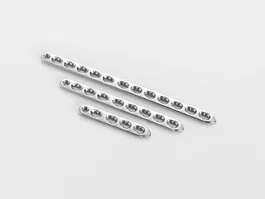 Vi Dlp35B20264 Placa de Bloqueo Amplia Dinámica de 3.5 mm, 20 Agujeros, 264 mm de Longitud