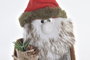 DKD Home Decor Figura Papá Noel Abedul y Purpurina Natural