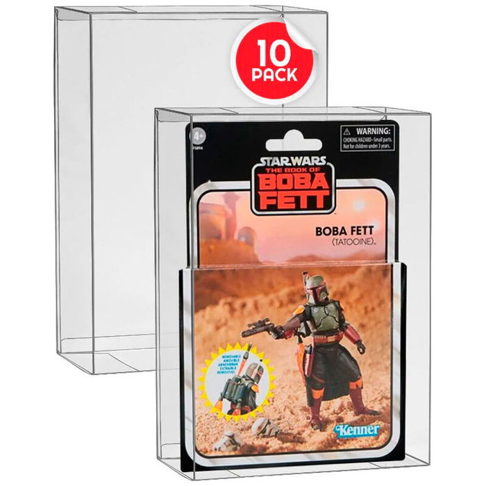 EVORETRO Set 10 Protectores Figuras Hasbro 23x15.5x4.4cm Plástico PET 0.40mm Anti Arañazos