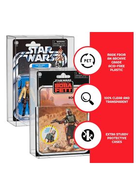 EVORETRO Set de 10 Protectores para Figuras Hasbro de 4,4 cm de Fondo en Plástico PET 0,40 mm