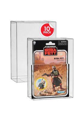 EVORETRO Set de 10 Protectores para Figuras Hasbro de 4,4 cm de Fondo en Plástico PET 0,40 mm
