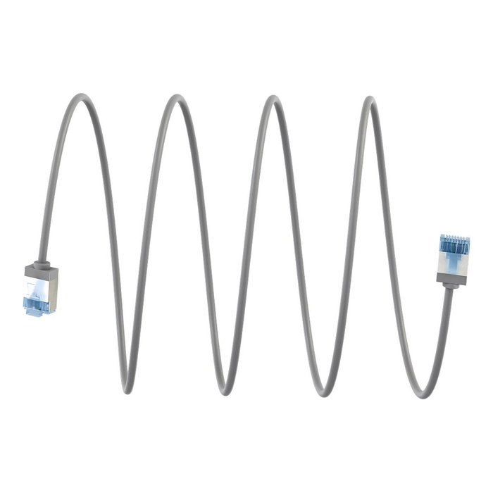 Goobay LAN-Kabel CAT6A 0,5m grau
