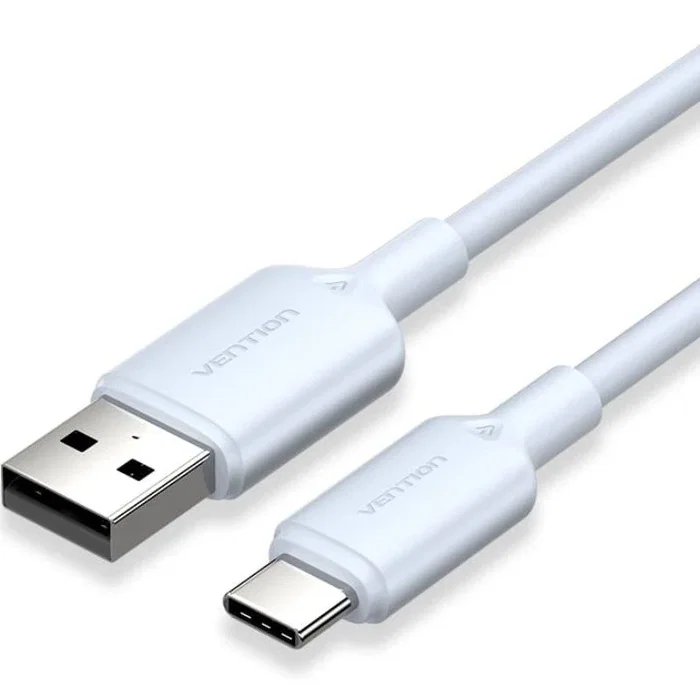Vention CTQLF - Cable USB Tipo-C a USB Tipo-A 2.0, 60W, 480 Mbps, 1 metro, Azul