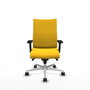 PIQUERAS Y CRESPO Silla Albacete Confidente Amarillo con Mecanismo Sincro y Base de Aluminio