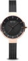 BERING Reloj para mujer 14531-166 con caja rosa y correa negra