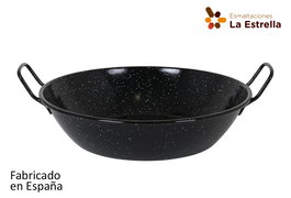 La Estrella Paellera Honda Bordonada Jaspeada 40 cm 9 L (8 Unidades)