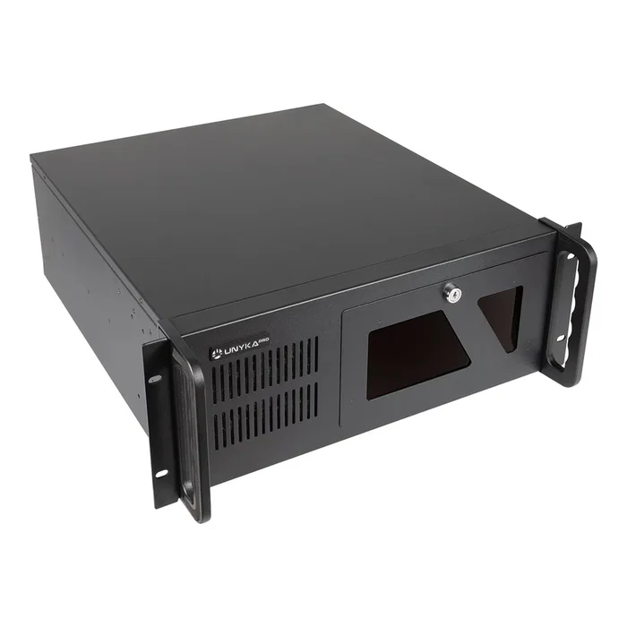 UNYKAch UK 4229 EVO Caja Rack Servidor 19" 4U, Frontal con Puerta de Seguridad y Filtro Antipolvo, 2 Puertos USB 3.0, Sin Fuente de Alimentación, Negro