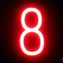 Green Ice Número LED Neon 8 (90x161x38mm)