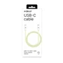Celly Cable USB-C a USB-C Trenzado de 1.5m con Carga Rápida 60W - Blanco y Amarillo para iPhone 15 y Smartphones Android