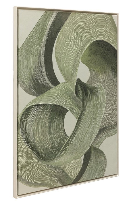 DKD Home Decor Cuadro Lienzo Abstracto Verde Claro 80x120 cm (Pack de 2)