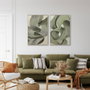DKD Home Decor Cuadro Lienzo Abstracto Verde Claro 80x120 cm (Pack de 2)