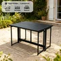 FERRET Mesa de Jardín Plegable de Metal para 4 Personas, Dimensiones 98 x 80 x 72 cm