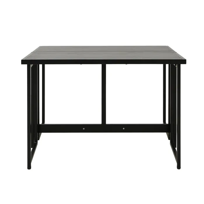 FERRET Mesa de Jardín Plegable de Metal para 4 Personas, Dimensiones 98 x 80 x 72 cm