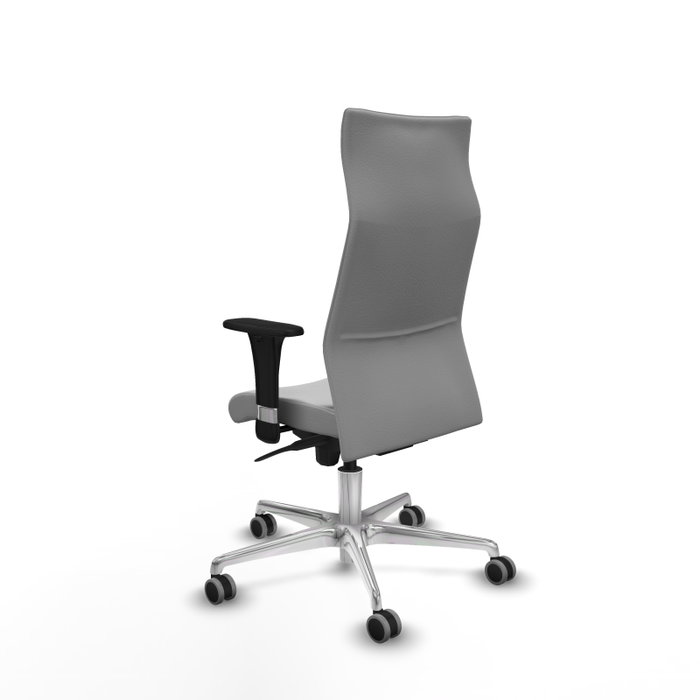PIQUERAS Y CRESPO Sillón Albacete con Mecanismo Sincro, Similpiel Gris Claro, Base Aluminio y Brazos 1D PIQUERAS Y CRESPO Sillón Albacete con Mecanismo Sincro, Similpiel Gris Claro, Base Aluminio y Brazos 1D