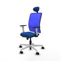 PIQUERAS Y CRESPO Silla de oficina Motilla Azul con mecanismo Sincro/Traslack