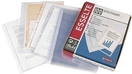 Esselte Funda Multitaladro Cristal Cuarto 80µ Liso
