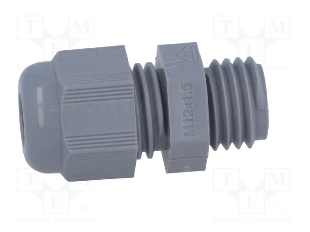 HELU Sello aislante M12 1,5 IP68 gris oscuro
