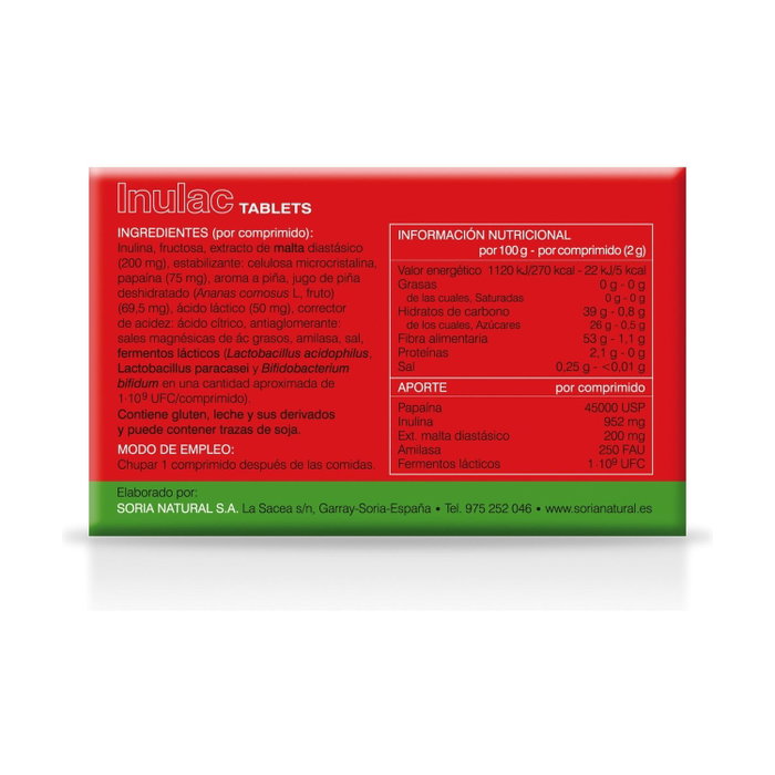 Soria Natural Inulac 30 comprimidos de 2g