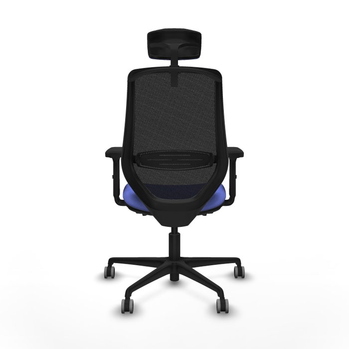 PIQUERAS Y CRESPO Silla de oficina Mardos con mecanismo Sincro/Traslack, Azul claro y Negro