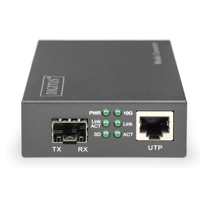 DIGITUS 10 Gigabit Media Converter Negro SFP