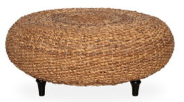 DKD Home Decor Mesa de Centro Fibra Natural 119x119x46