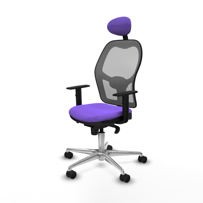 PIQUERAS Y CRESPO Silla de oficina Jorquera con mecanismo sincro, lila y gris PIQUERAS Y CRESPO Silla de oficina Jorquera con mecanismo sincro, lila y gris