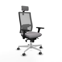 PIQUERAS Y CRESPO Silla de oficina Horna Gris con Mecanismo Sincro