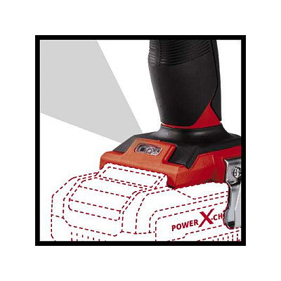 Einhell TE-CD 18/48 Li solo Taladro Percutor a Batería 18V Sin Llave 48 Nm 1500 RPM 2 Velocidades Negro Rojo