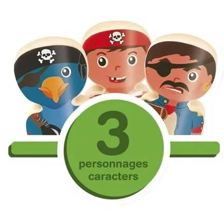 Ecoiffier Barco Pirata con Figuras y Accesorios para Niños a Partir de 18 Meses