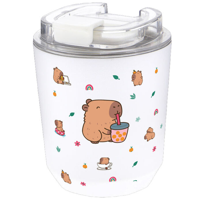 AUREA Vaso Termico Cafe Bubble Tea Capibara 280ml Libre de BPA Acero Inoxidable Doble Capa Sin Condensacion AUREA Vaso Termico Cafe Bubble Tea Capibara 280ml Libre de BPA Acero Inoxidable Doble Capa Sin Condensacion