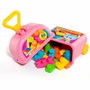 Molto Carrito maleta trolley rosa con 20 bloques