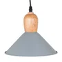 SKD Lámpara Colgante Laura Metal y Madera Diseño Moderno con Cable Regulable SKD-P134-W