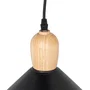 SKD Lámpara Colgante Laura Metal y Madera Diseño Moderno con Cable Regulable SKD-P134-W