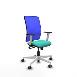 PIQUERAS Y CRESPO Silla de oficina Motilla con mecanismo Sincro, Turquesa y Azul