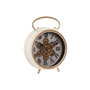 DKD Home Decor Reloj de Sobremesa Metal y Cristal Blanco y Dorado