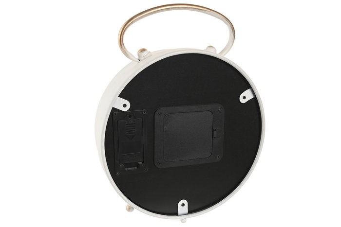 DKD Home Decor Reloj Sobremesa Scandi Blanco Dorado 8 x 30 x 23.5 cm Metal Cristal