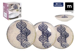 La Mediterranea Vajilla Rhombus Monaco de 12 piezas