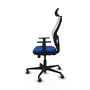 PIQUERAS Y CRESPO Silla de oficina Jorquera con mecanismo Sincro/Traslack, Azul y Blanco