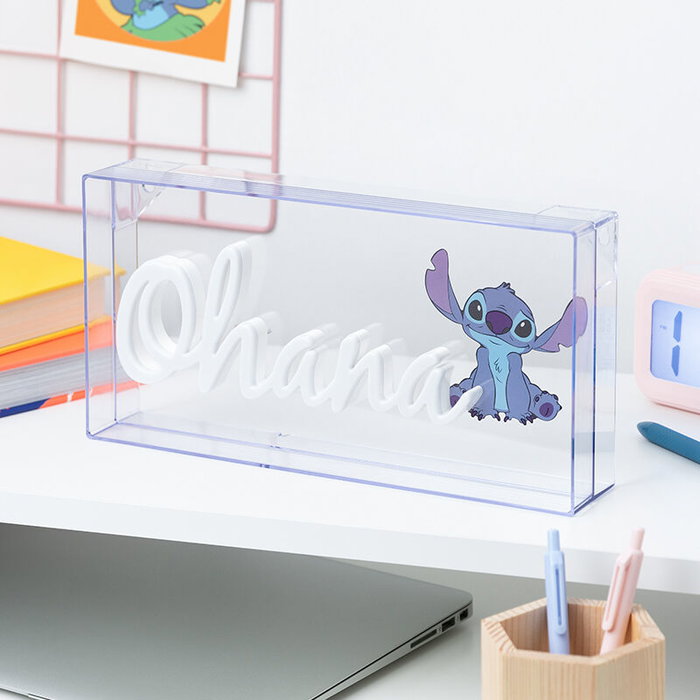 Paladone Lámpara Led Neón Stitch Ohana 15x30 cm con cable USB Paladone Lámpara Led Neón Stitch Ohana 15x30 cm con cable USB