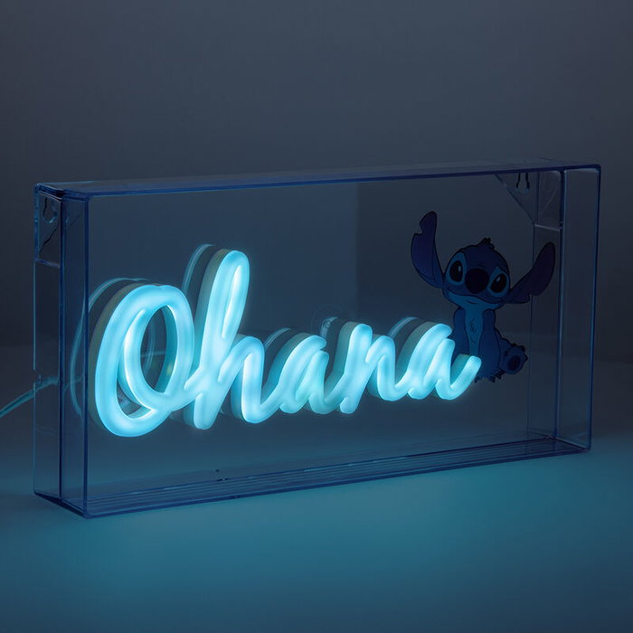 Paladone Lámpara Led Neón Stitch Ohana 15x30 cm con cable USB Paladone Lámpara Led Neón Stitch Ohana 15x30 cm con cable USB